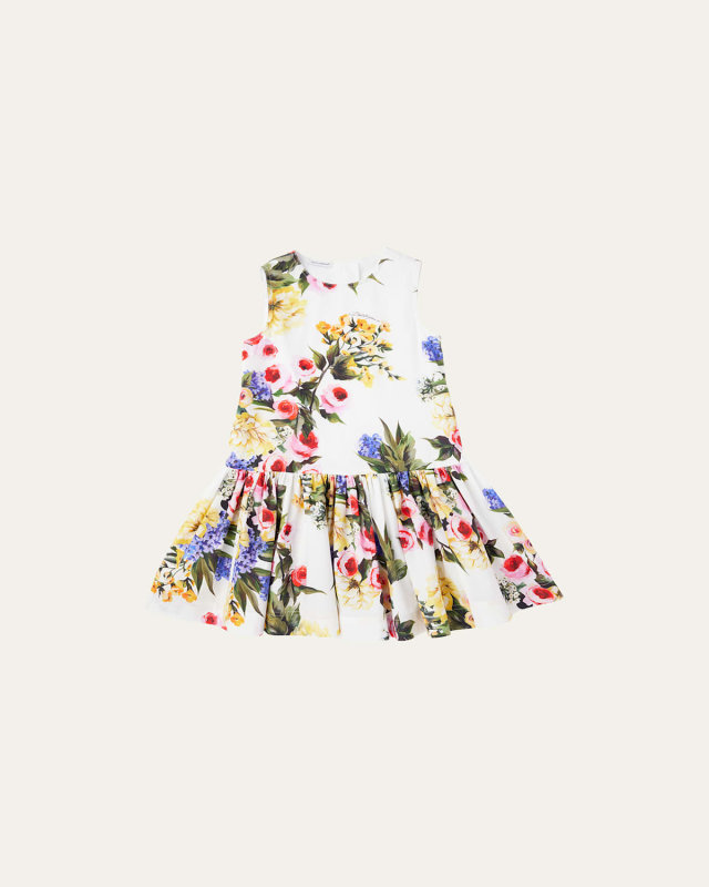Girl's Flower Power Sleeveless Dress, Size 8-